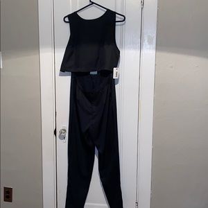 Forest Green Crop Top/Pant Jumpsuit